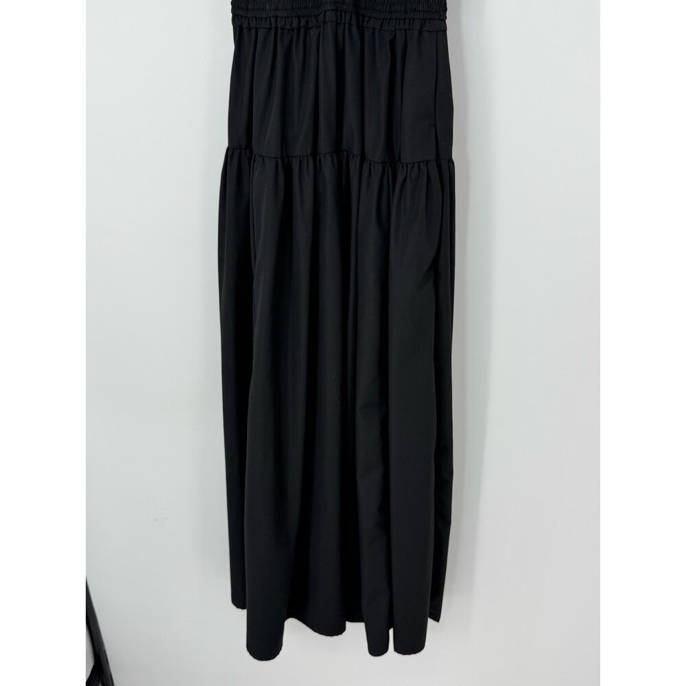 Abercrombie & Fitch Black Smocked Ruffle Strap Tiered Maxi Dress Size S - Picture 6 of 9